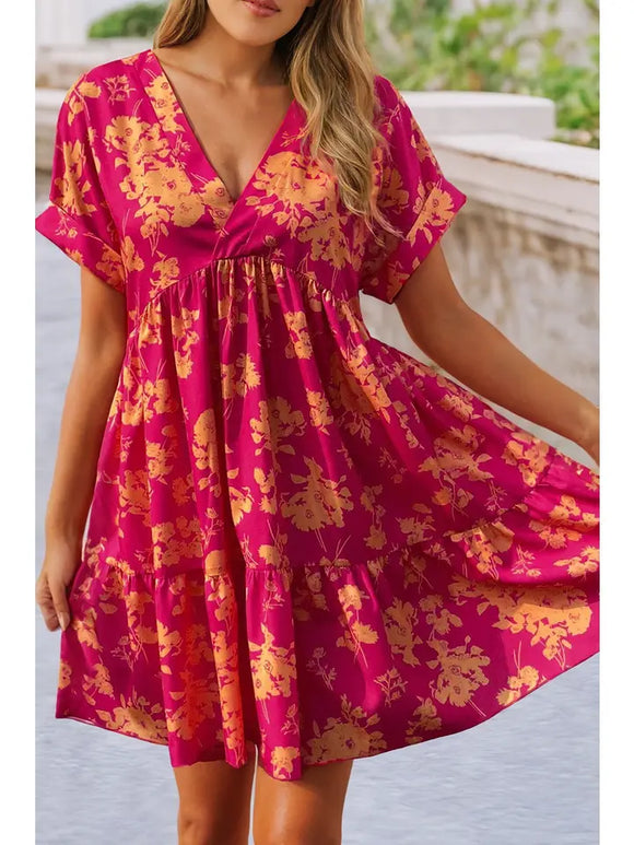 Pink & Yellow Floral Dress