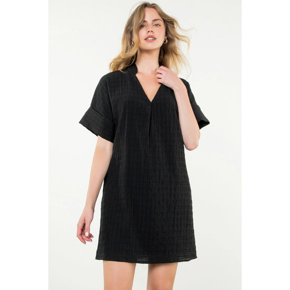 Black Short Sleeve Dress