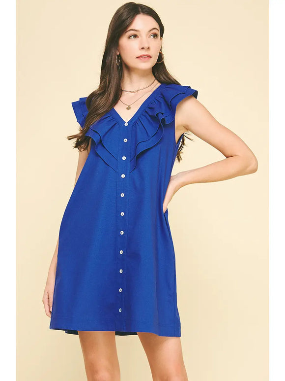 Blue Ruffle Dress