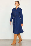 Long Sleeve Denim Shirt Dress