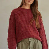 Waffle Knit Sweater