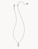 Kendra Scott Cross Silver Pendant Necklace Opal