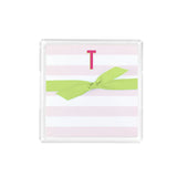 Mary Square Initial Notepad Acrylic Tray