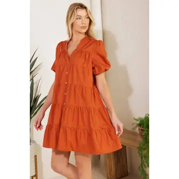 Burnt Orange Mini Dress