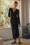 Black Button Sweater Dress