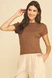 Pointelle Cable Knit Sweater