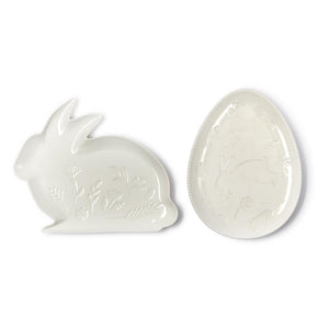 Two's Company Bunny & Egg Plates