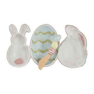 Bunny/Egg Triple Dish