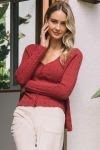 Burnt Sienna Knit  Cardigan