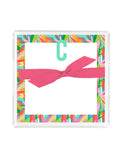 Mary Square Initial Notepad Acrylic Tray