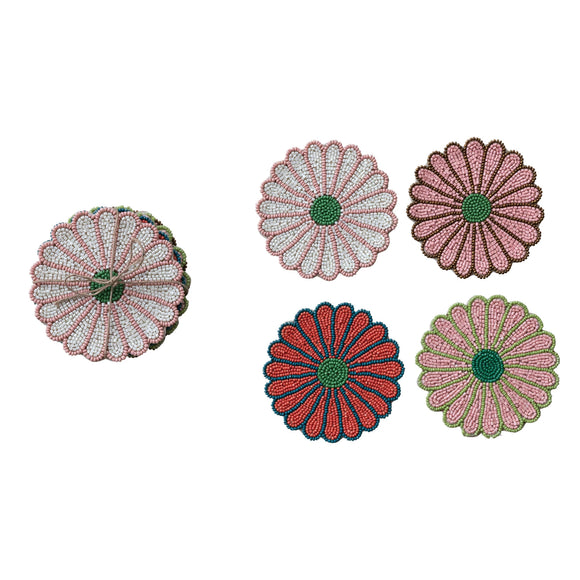 Flower Beaded Coasters