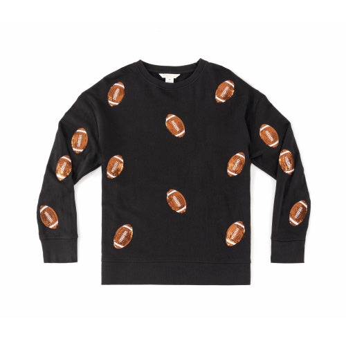 Sequin Football Sweatshirt