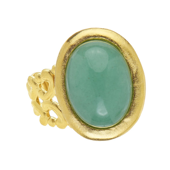 Jade Cabochon Ring