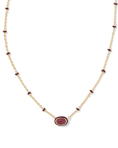 Mini Elisa Enamel Framed Pendant Necklace