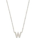 Kendra Scott Rhodium Initial Necklace