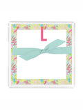 Mary Square Initial Notepad Acrylic Tray