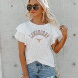 Longhorn Ruffle Sleeve T-shirt