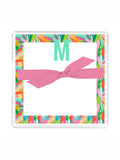 Mary Square Initial Notepad Acrylic Tray