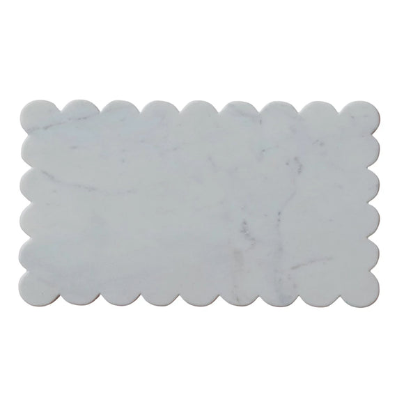 Marble Scalloped Cheese Tray