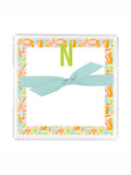 Mary Square Initial Notepad Acrylic Tray