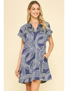 Deep Blue Tunic Dress