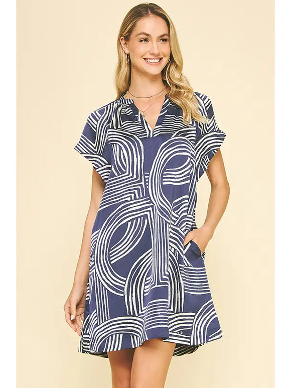 Deep Blue Tunic Dress