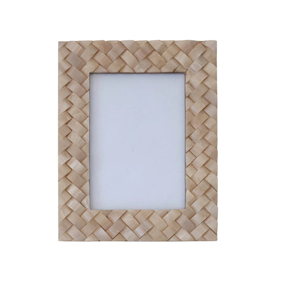 Woven Resin Ivory Frame