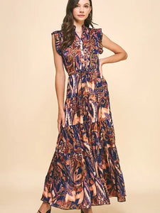 Satin Print Maxi