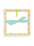 Mary Square Initial Notepad Acrylic Tray