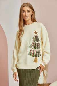 Sequin Tree Sweater