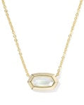 ELISA BEZEL SHORT PENDANT NECKLACE